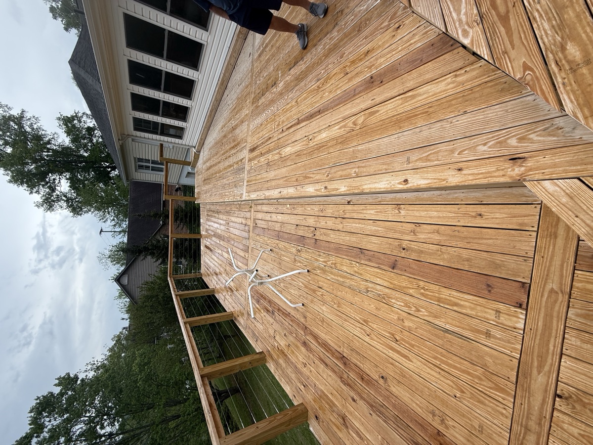 Deck staining project by Rock's Painting in the Tri-Cities