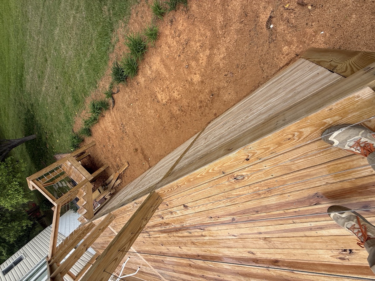 Deck staining project by Rock's Painting in the Tri-Cities