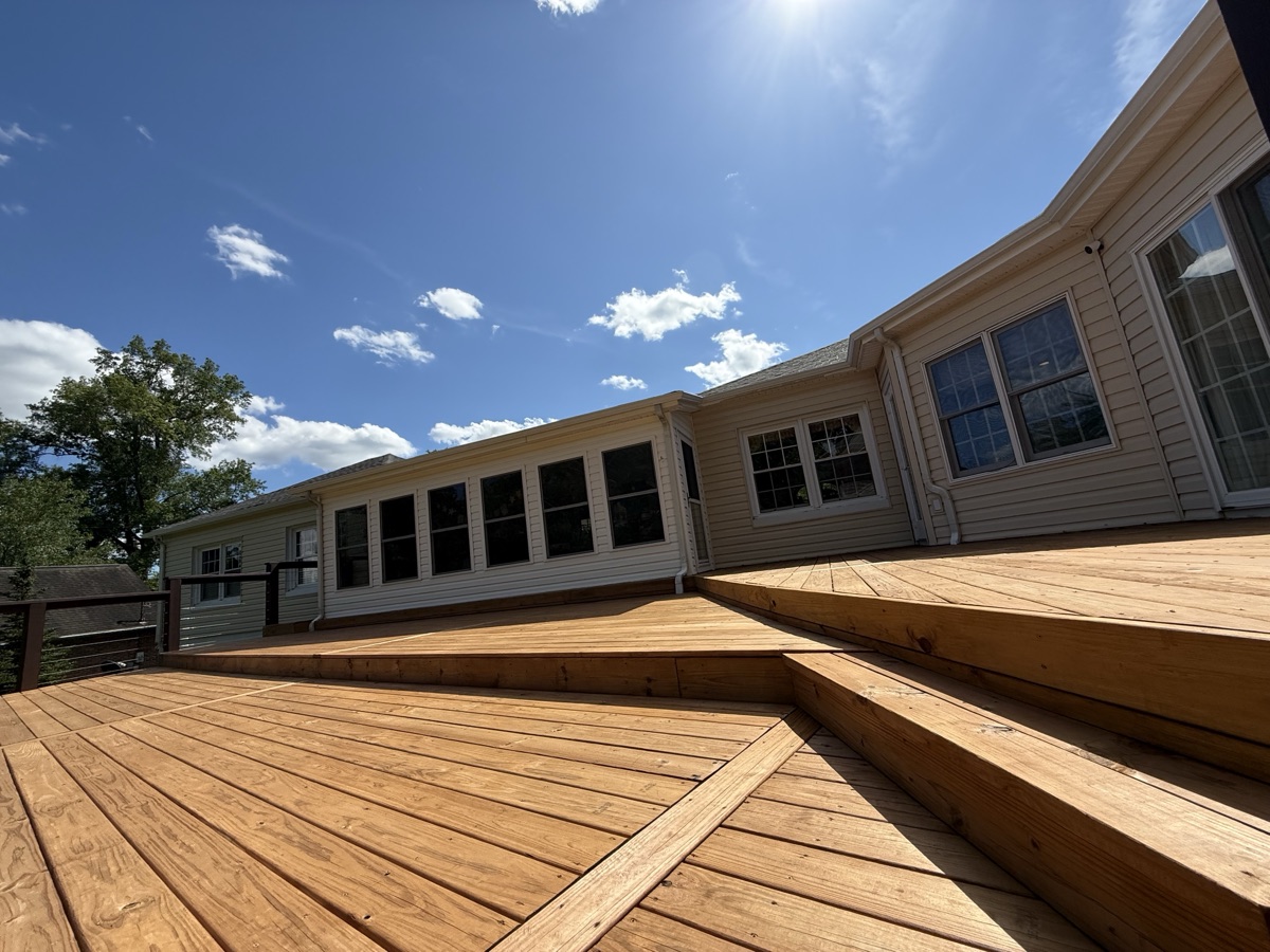 Deck staining project by Rock's Painting in the Tri-Cities
