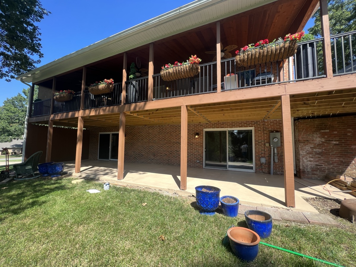 Deck staining project by Rock's Painting in the Tri-Cities