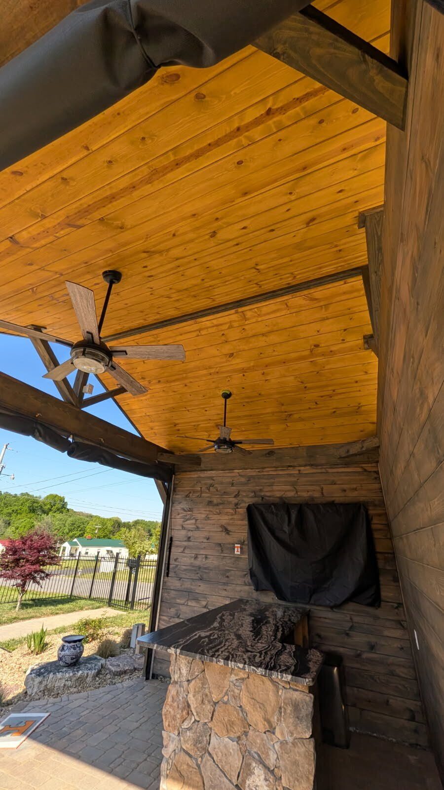 Deck staining project by Rock's Painting in the Tri-Cities