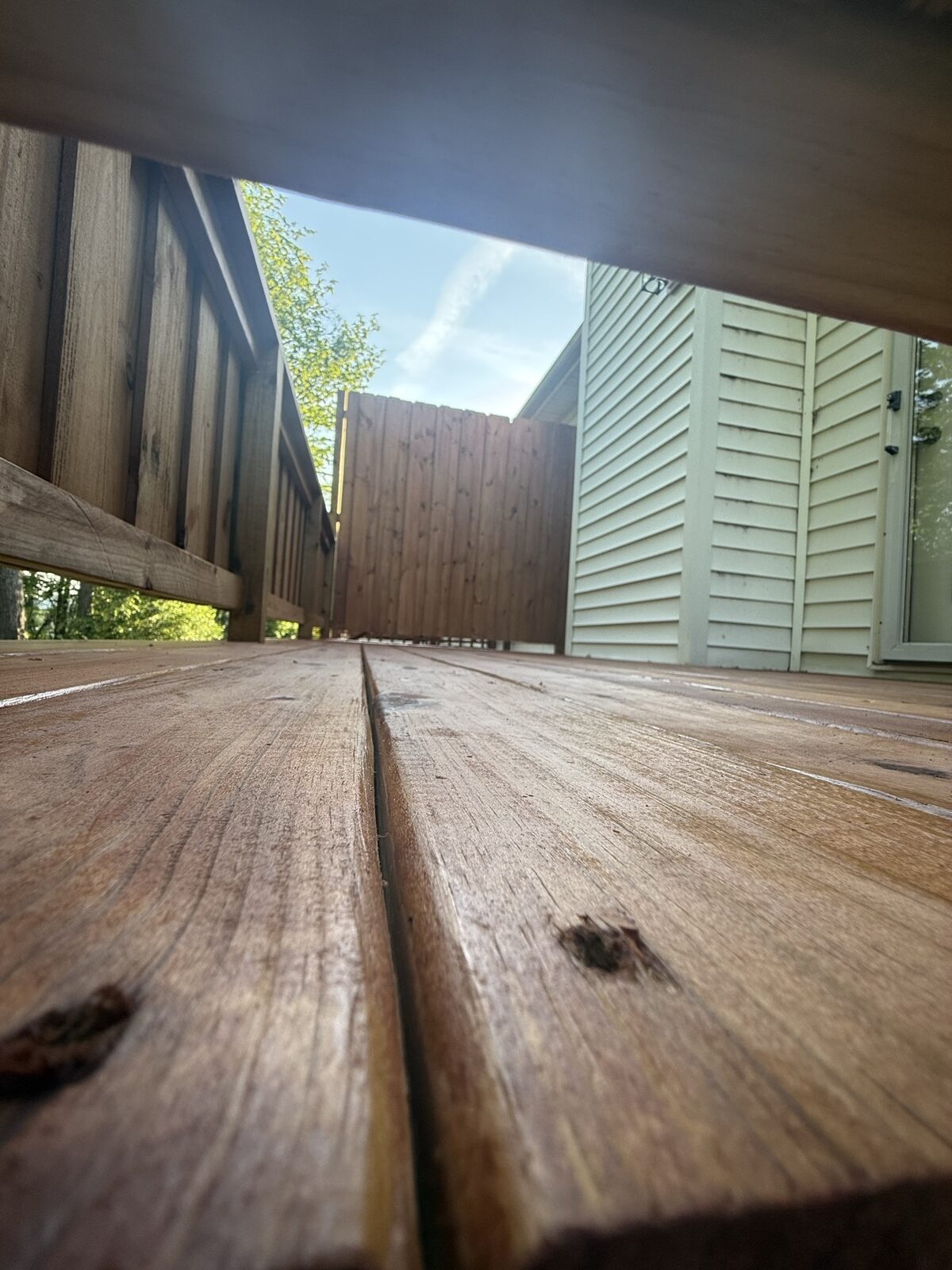 Deck staining project by Rock's Painting in the Tri-Cities