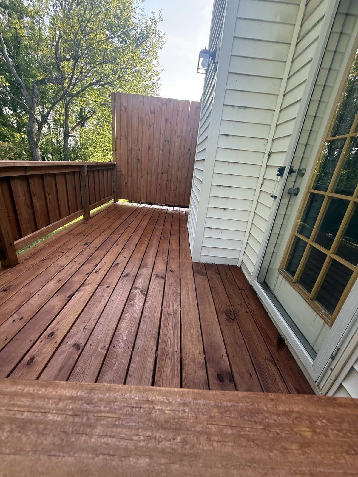 Deck staining project by Rock's Painting in the Tri-Cities