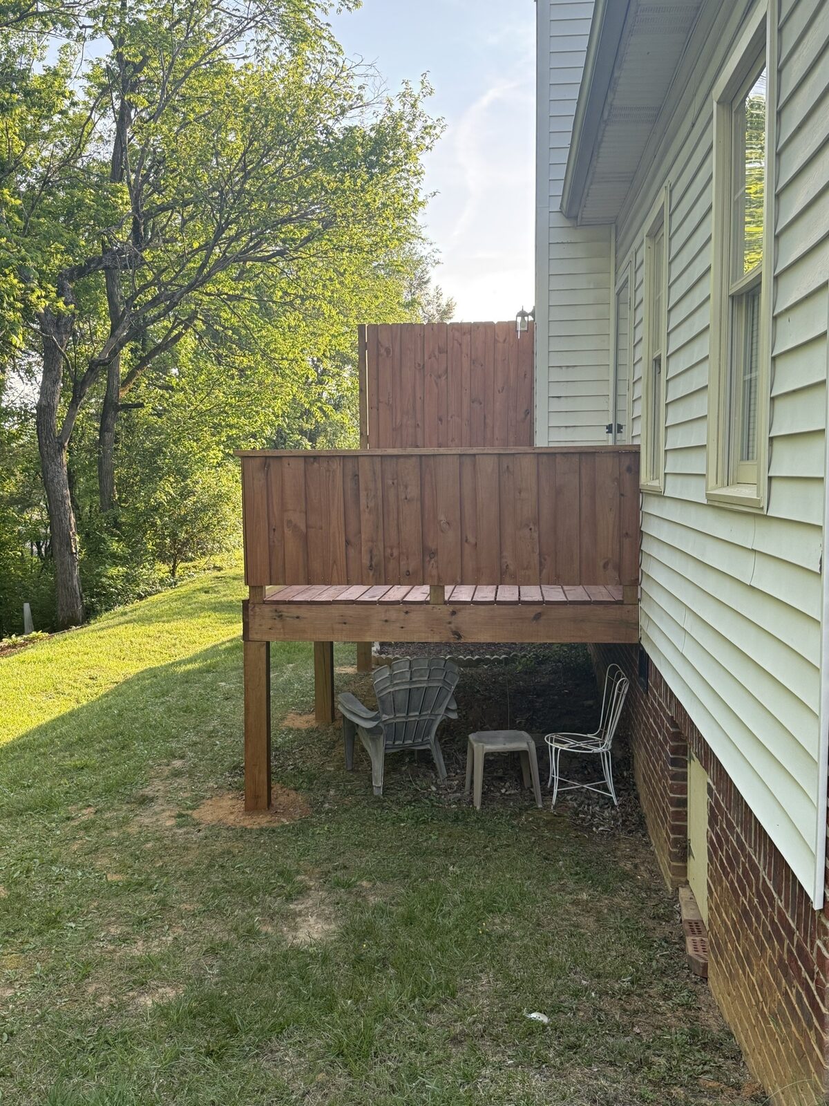 Deck staining project by Rock's Painting in the Tri-Cities