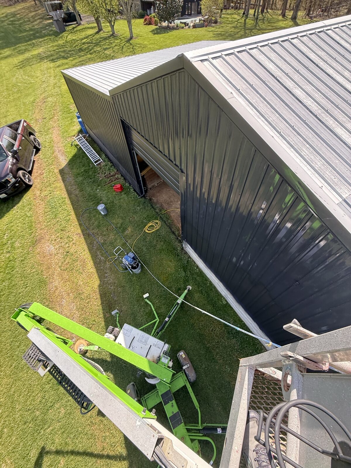 Metal building painting project by Rock's Painting in the Tri-Cities